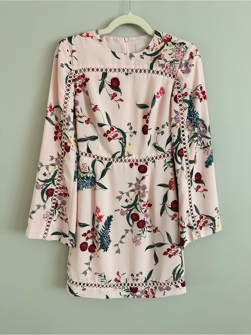 KEEPSAKE the Label Indulge Floral Long Sleeve Mini Dress Pink XS